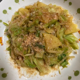 納豆の余ったからし消費☆からし入り野菜の炒め物